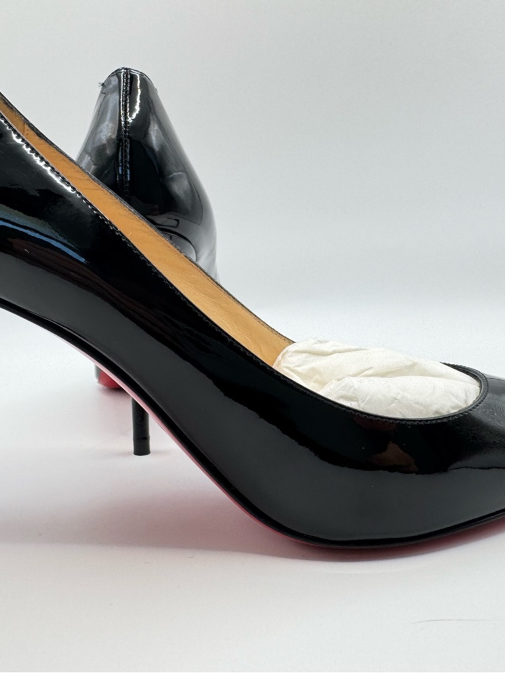 Christian Louboutin Kate 85 Black Patent Pump Heel Size 36 EU 6 US w Box - Picture 5 of 9